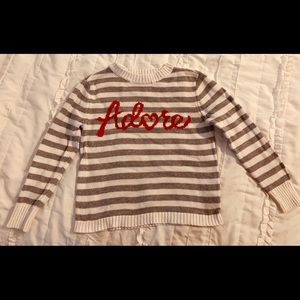Old Navy striped “Adore” sweater